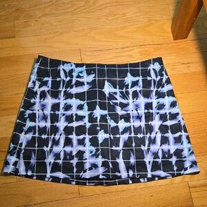 Stylish Black and Blue Patterned Skirt